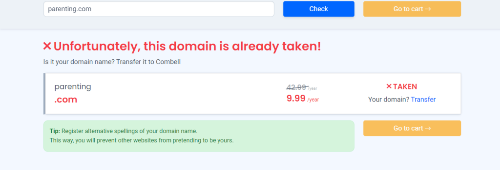 Check Domain Availability