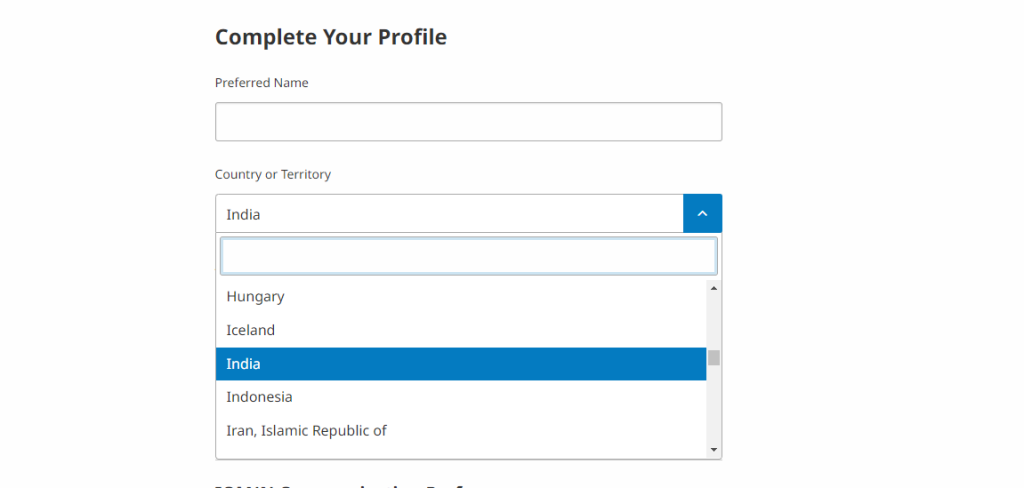 Provide Registration Information